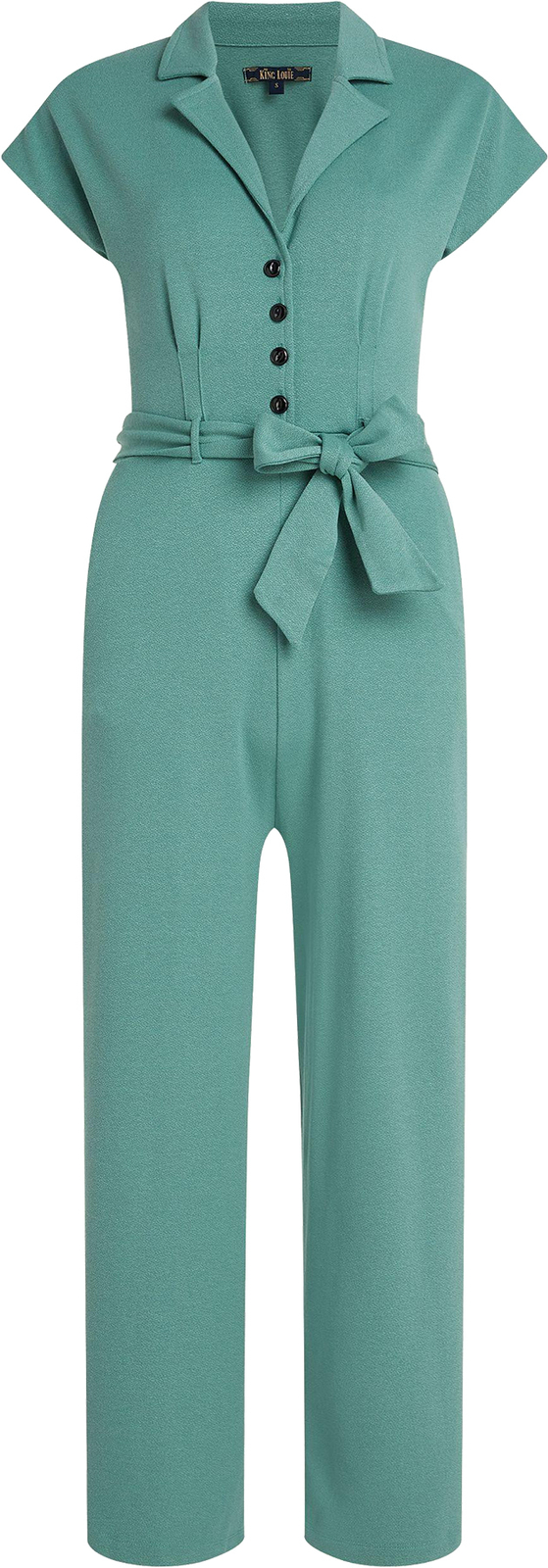 King Louie “DARCY MILANO CREPE” Flared Leg JUMPSUIT Jumpsuit Turquoise Rockabilly