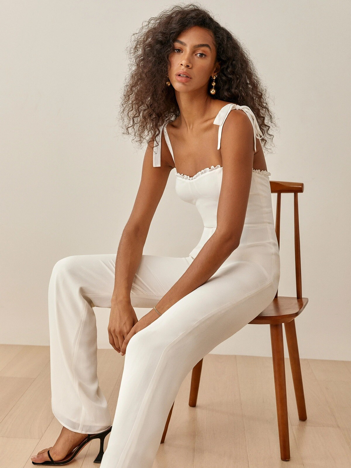 Reformation Jumpsuit with shoulder ties