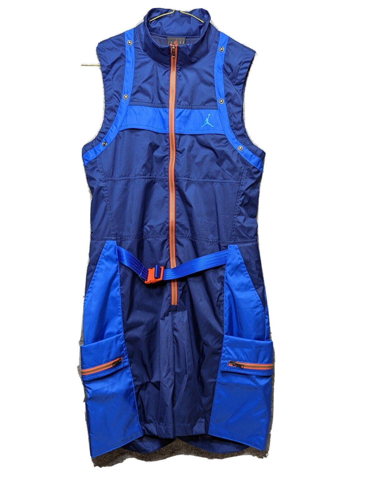 Nike Air Jordan Womens Size XS THE FUTURE 2-in-1 Utility Flight Suit Romper Blue