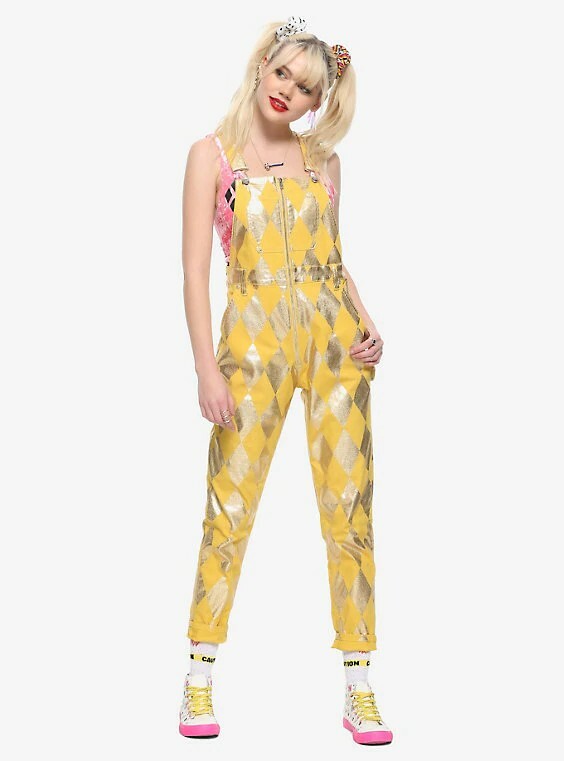 HER UNIVERSE DC COMICS BIRDS OF PREY HARLEY QUINN BOOBYTRAP BATTLE OVERALLS sm