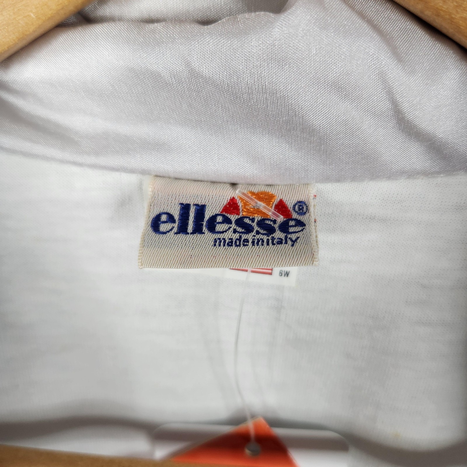 Vintage Ellesse Jumpsuit Womens 6W Silver Nylon Tennis Windbreaker Retro Italy