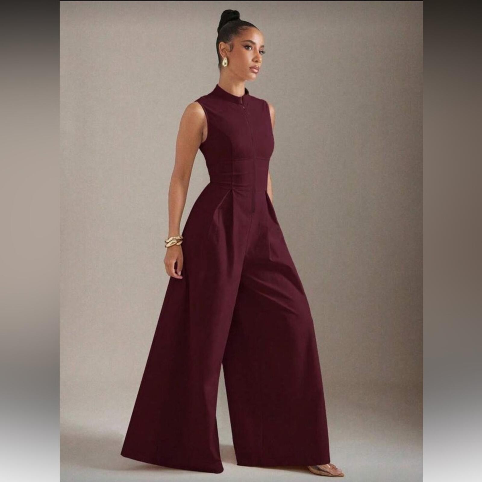 NEW – Elegant Burgundy Jumpsuit, Size L