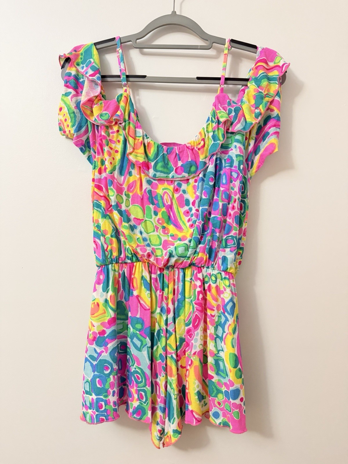 Lilly Pulitzer Cold Shoulder Fenella Romper Size Small Cruise Resort Vacation