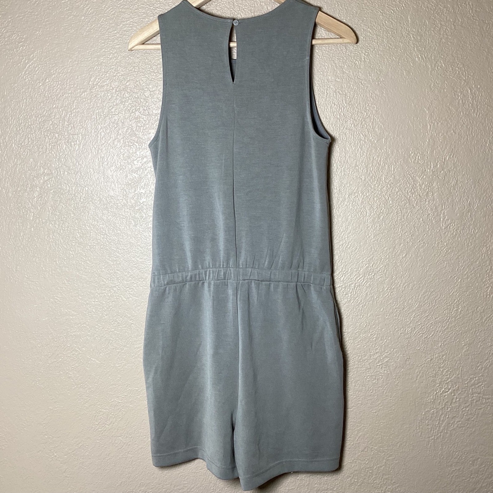 Recreation by Thread & Supply Green Onyx Modal Blend Sleeveless Romper Small