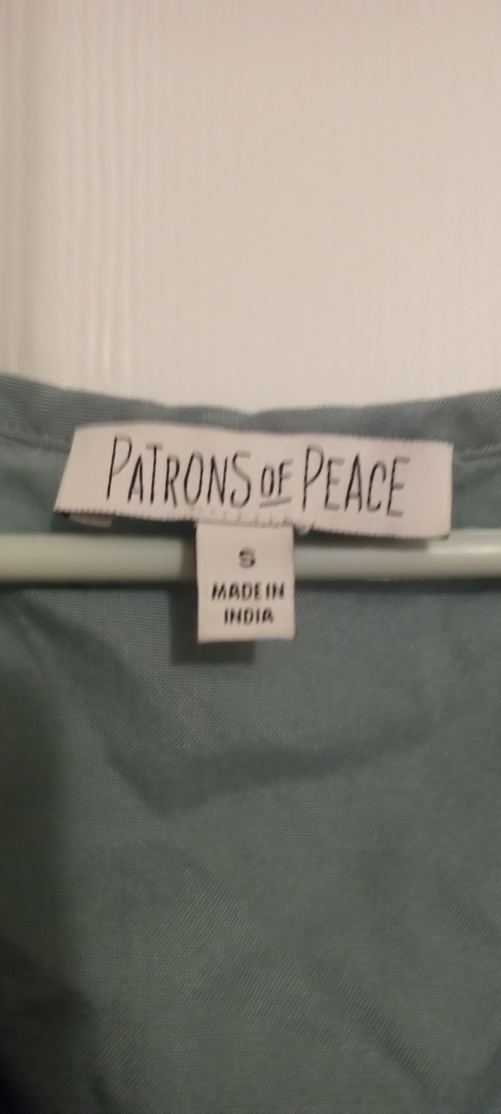 Patrons Of Peace Slate Blue Button Front Smocked Jumpsuit Romper Small