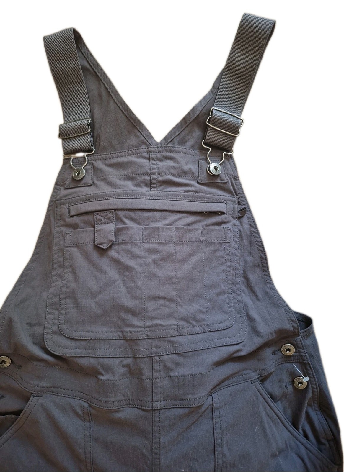 Duluth Trading Heirloom Gardening Overalls Cargo Ripstop Grey Small 31″ Inseam