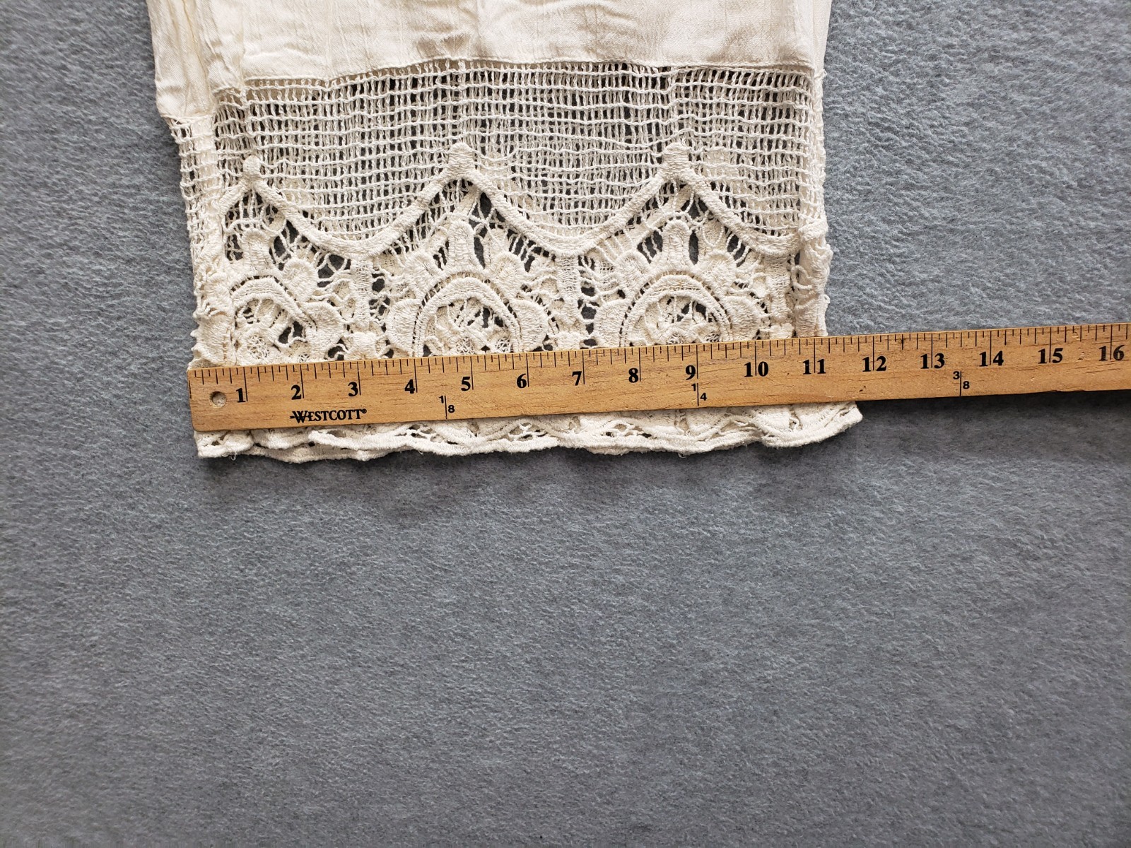 American Eagle Women Jumpsuit S Beige Smocked Lace Strap Back Tie Comfort Boho
