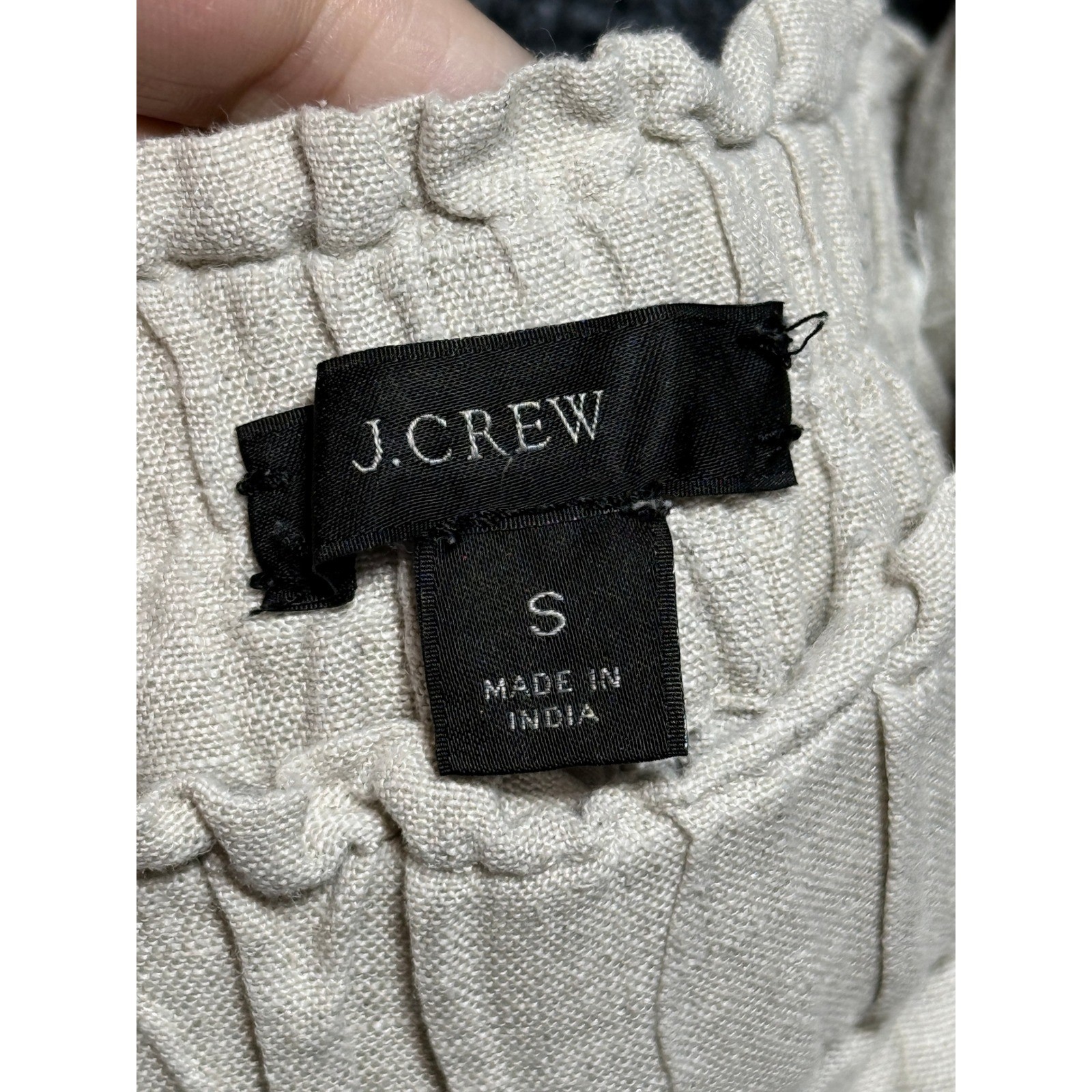 J.Crew Jumpsuit Women S Beige Excellent 100% Linen Wide Leg Adjustable Straps