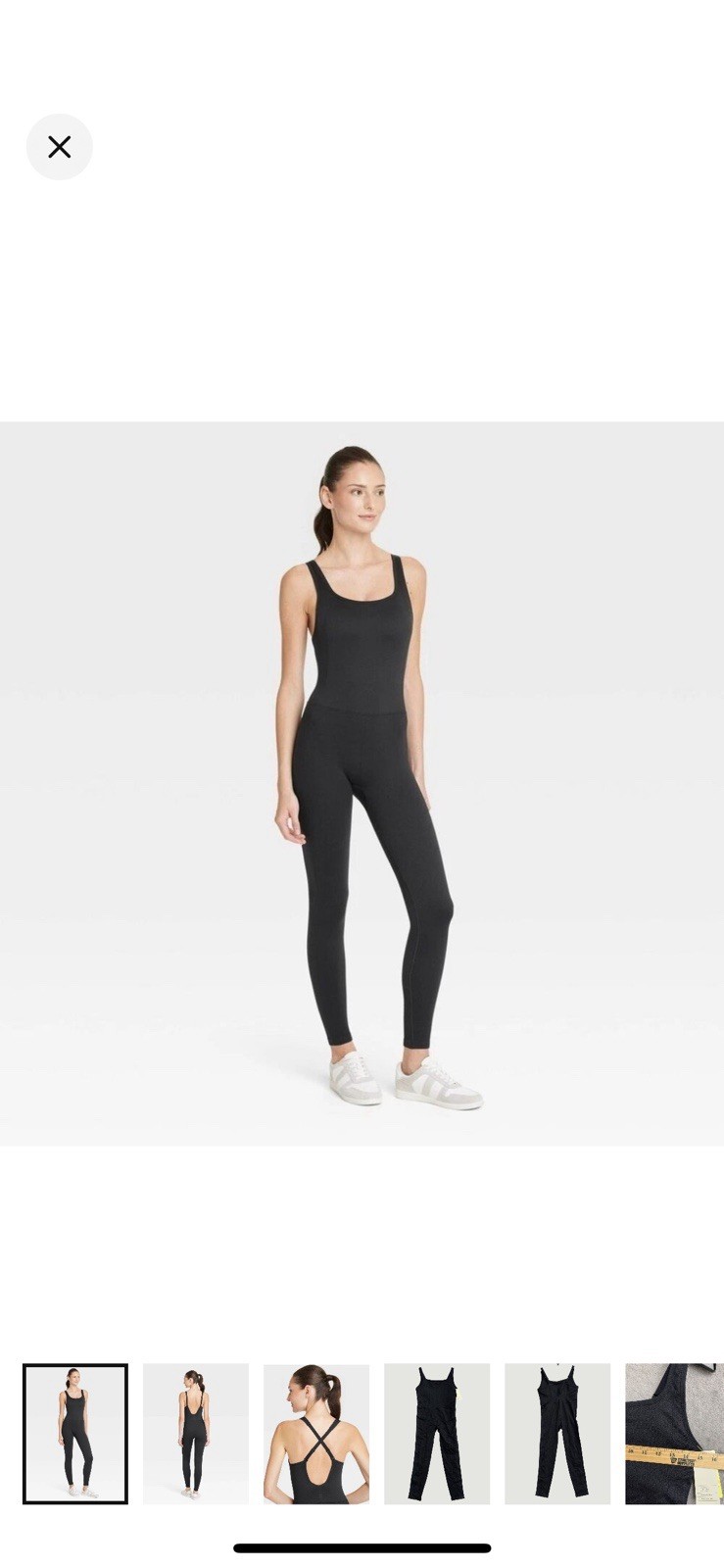 All in Motion Women’s Black Seamless Jumpsuit Built-In Bra M