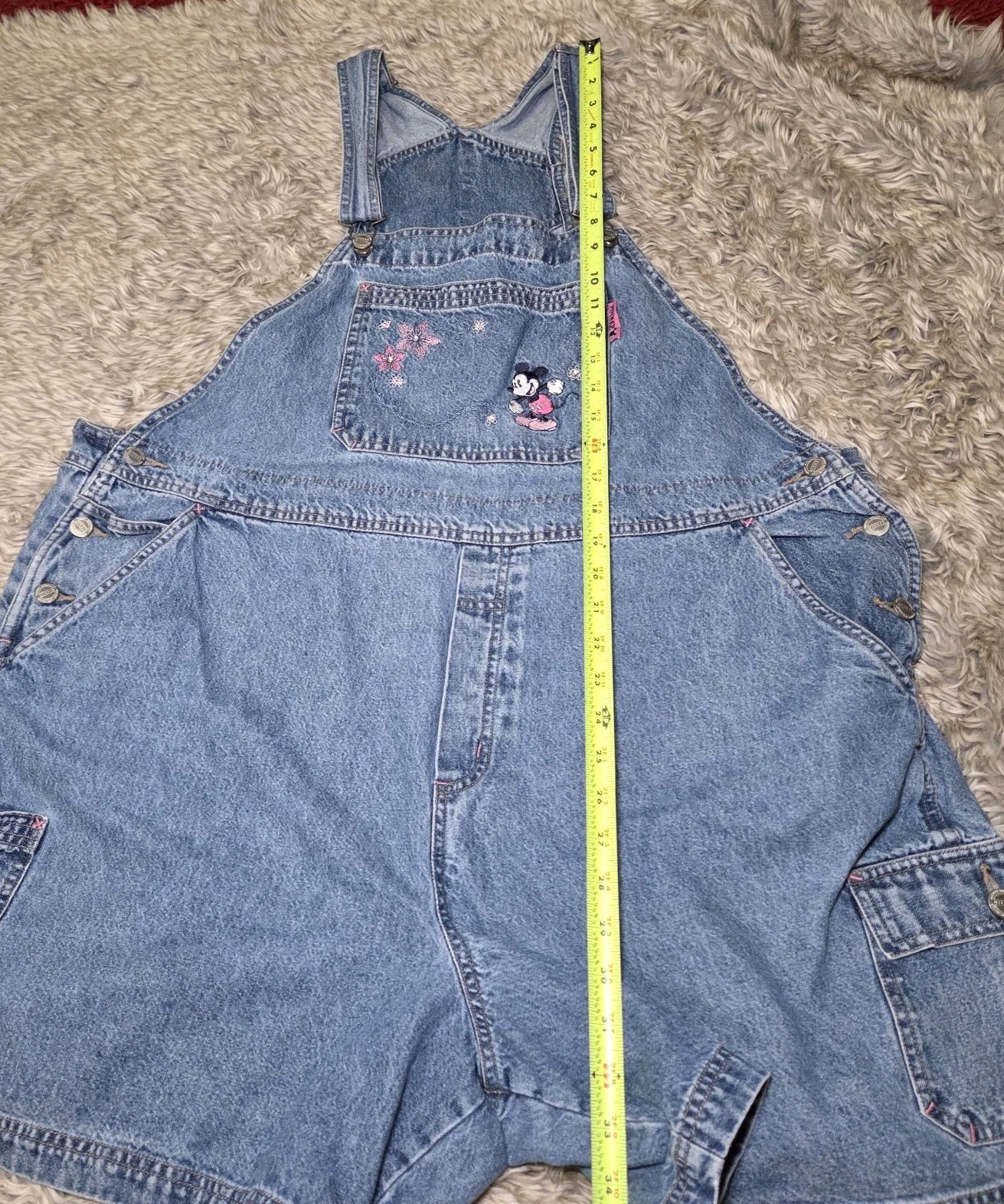 Vintage Mickey Unlimited Denim Shortalls Women’s Size 22W 24W Blue Jean Overalls
