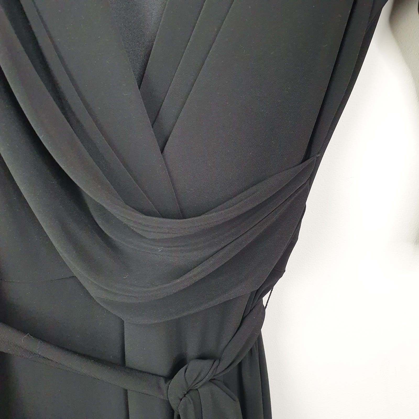 Phase Eight Jumpsuit Womens UK 14 Black Wide Leg Draped Bodice Smart Occasion