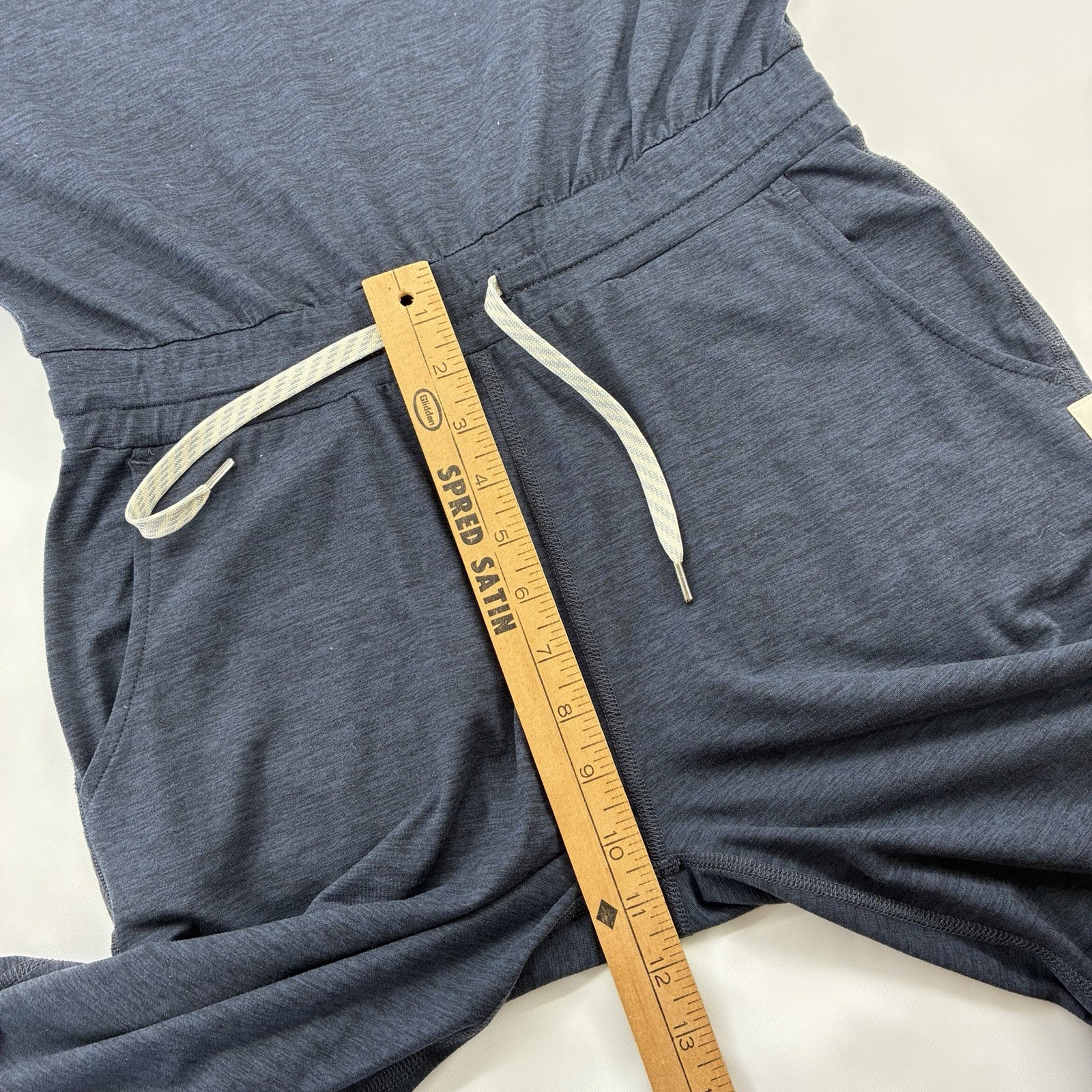 Vuori Lux Jumpsuit Womens M? Navy Heather Ink Drawstring GUC