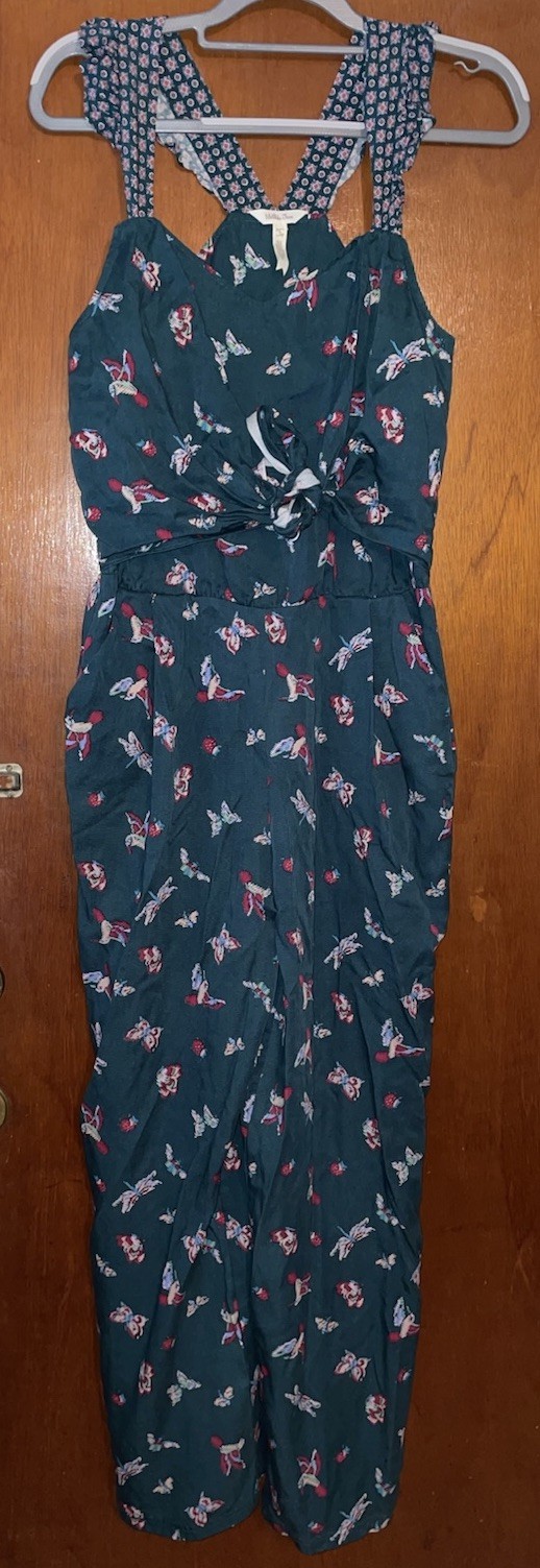 Matilda Jane Womens Size Small Short Sleeve Romper Jumper Floral Multicolor