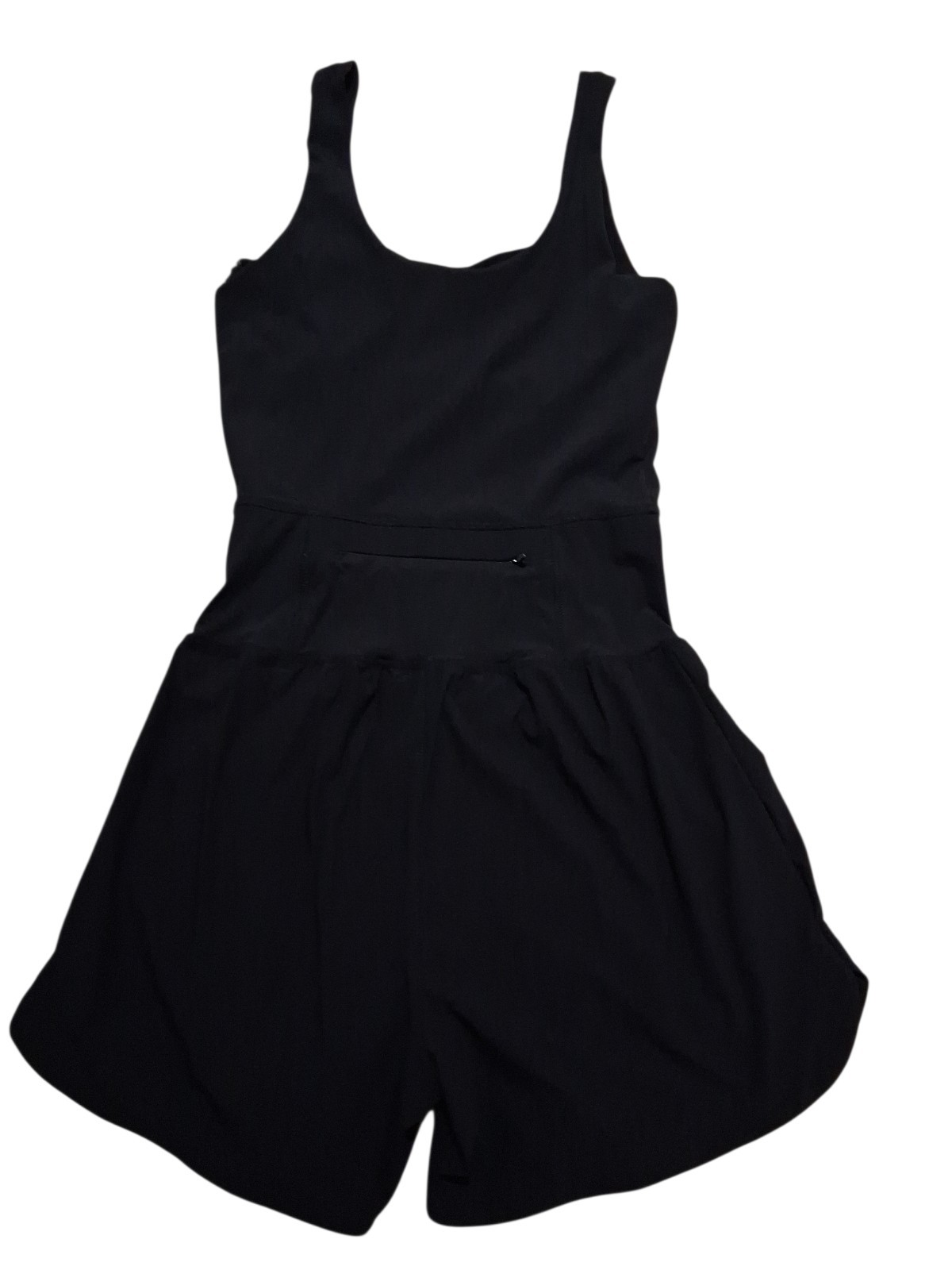 Mono B Black Athletic Romper Womens Medium Sleeveless Scoop Neck Built In Shorts