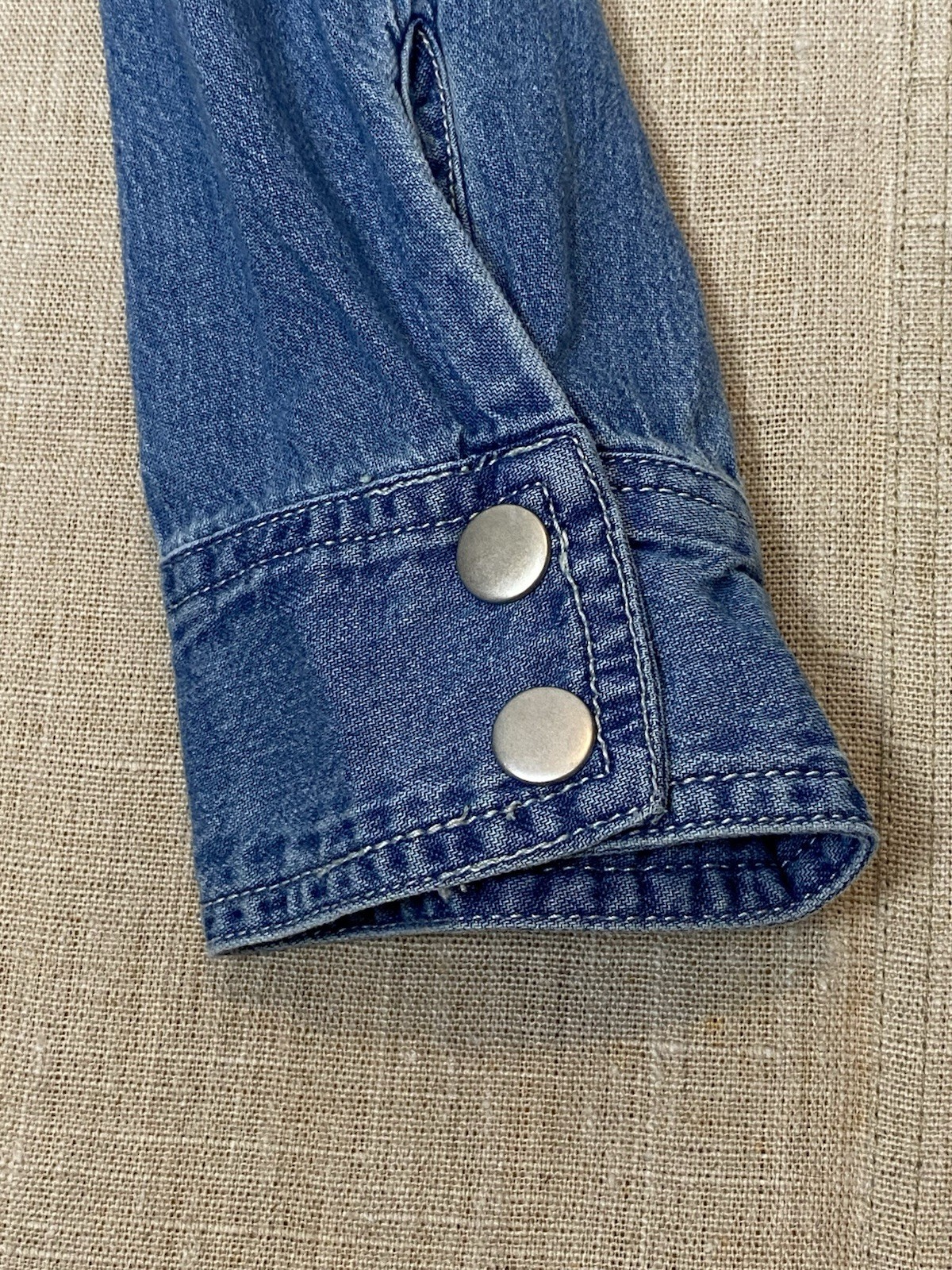 Denim Jumpsuit Sz 10 Indigo Blue Long Sleeve Lightweight Utility Boiler Suit