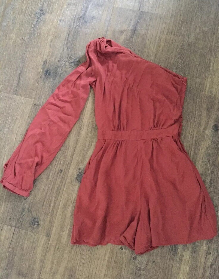 Atmosphere Rusty Brown One Split Arm Long Sleeve Play Suit Size 6/8