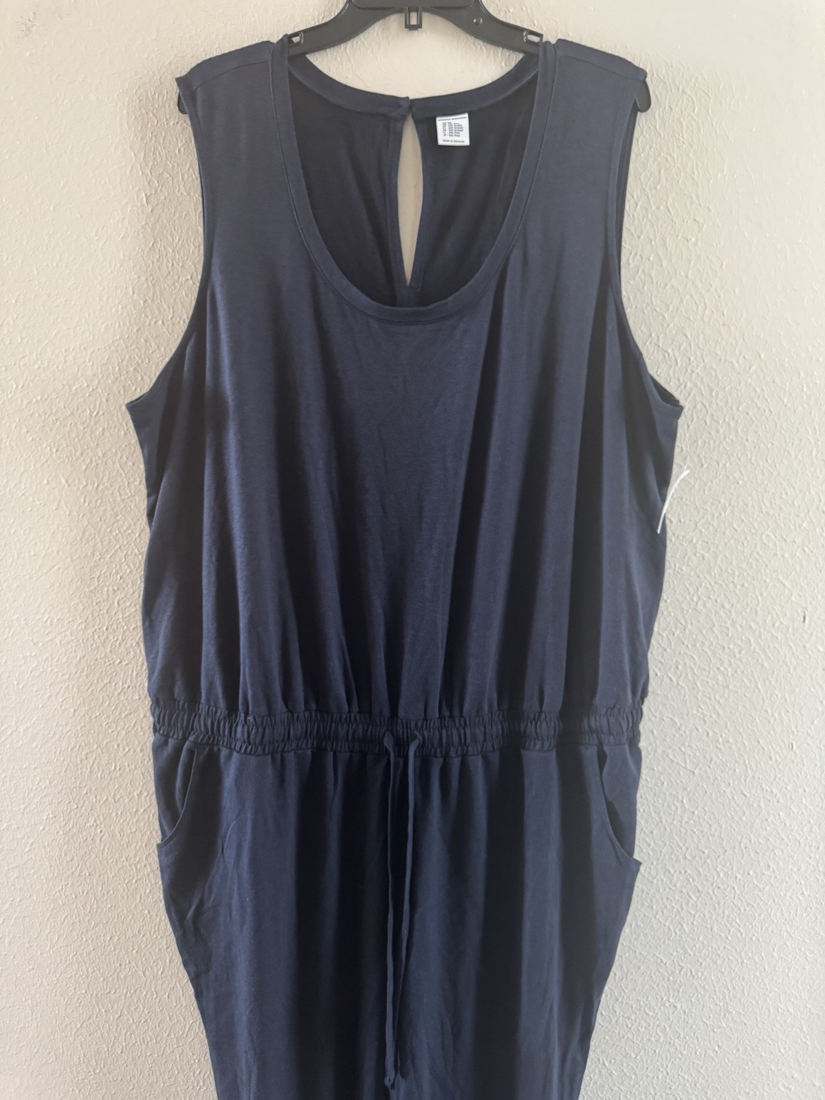 Amazon Essentials Women’s Studio Terry Fleece Jumpsuit plus size 3x blue navy