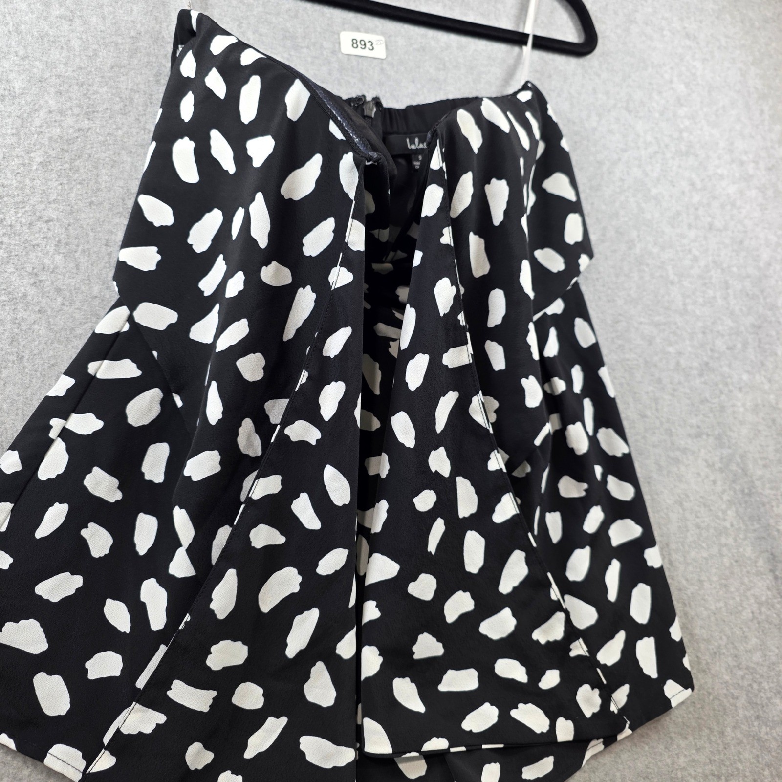 Lulus Black White Abstract Print Strapless Skort Romper Small