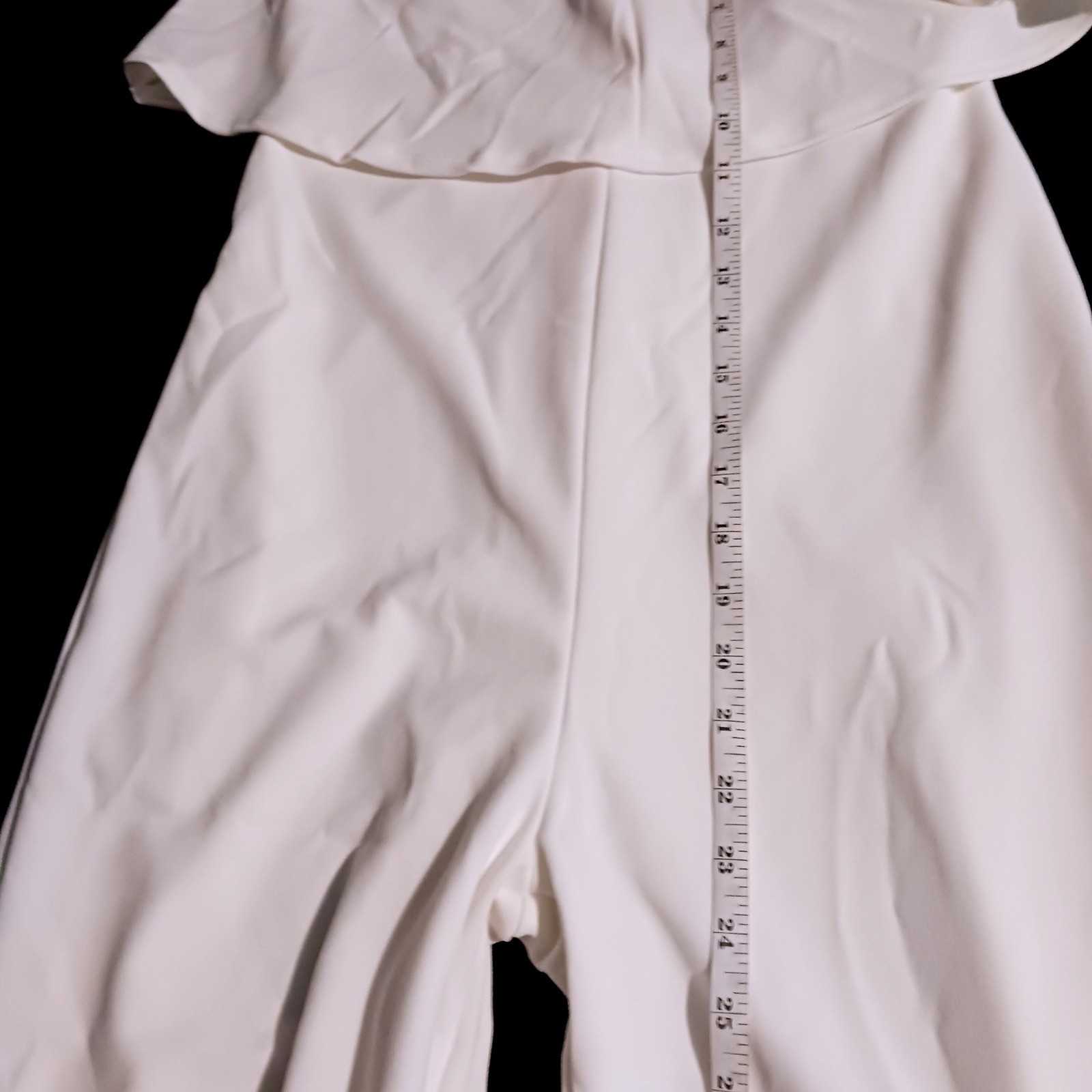 NWT Lulus Power of Love White Strapless Wide Leg Jumpsuit Size L Formal Bridal