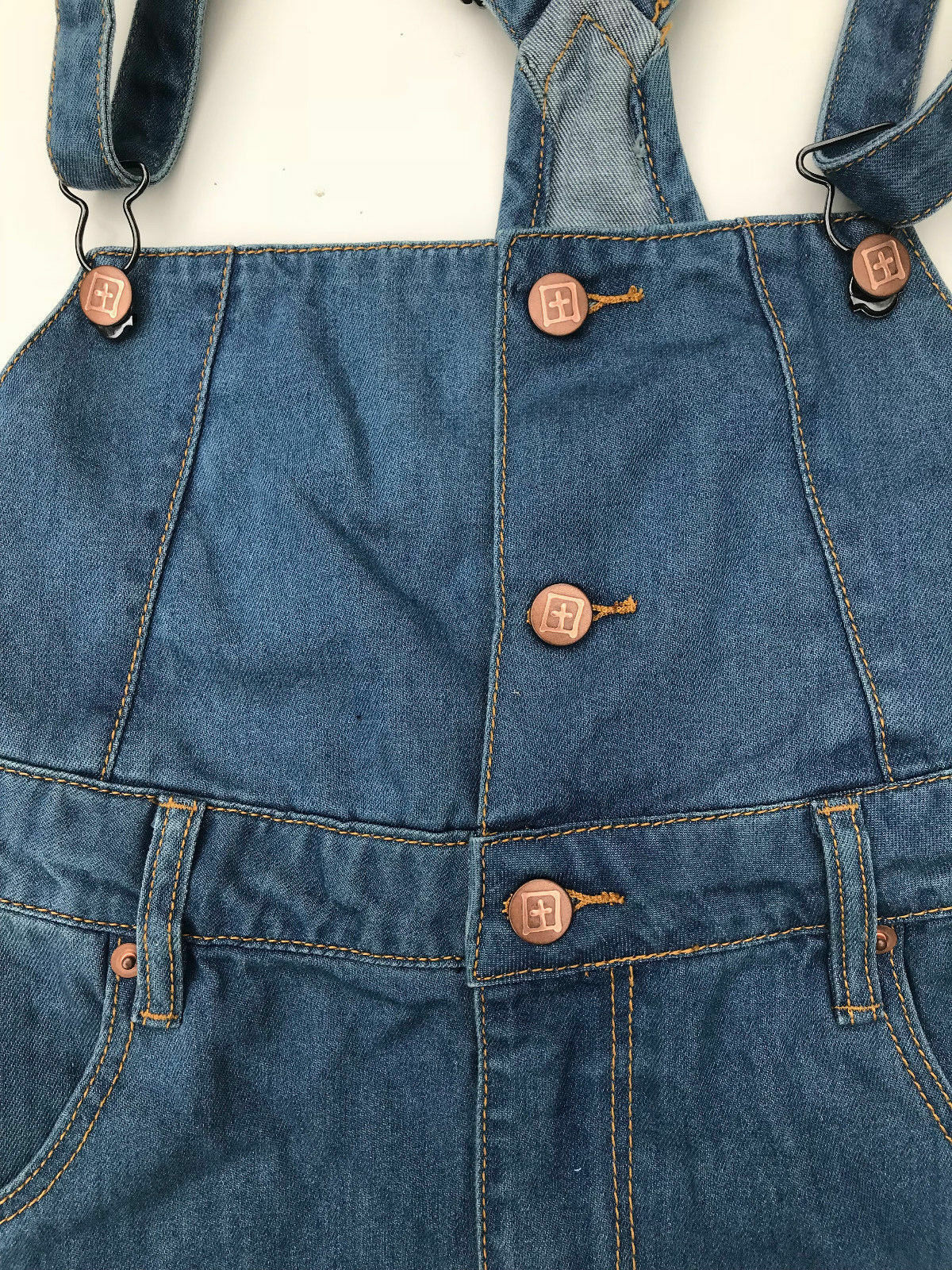 .Ksubi Dungaree Overalls ‘MIKEY SHORT DUNGAREE’ Blue NEW Size 26 AU8 US4 XS