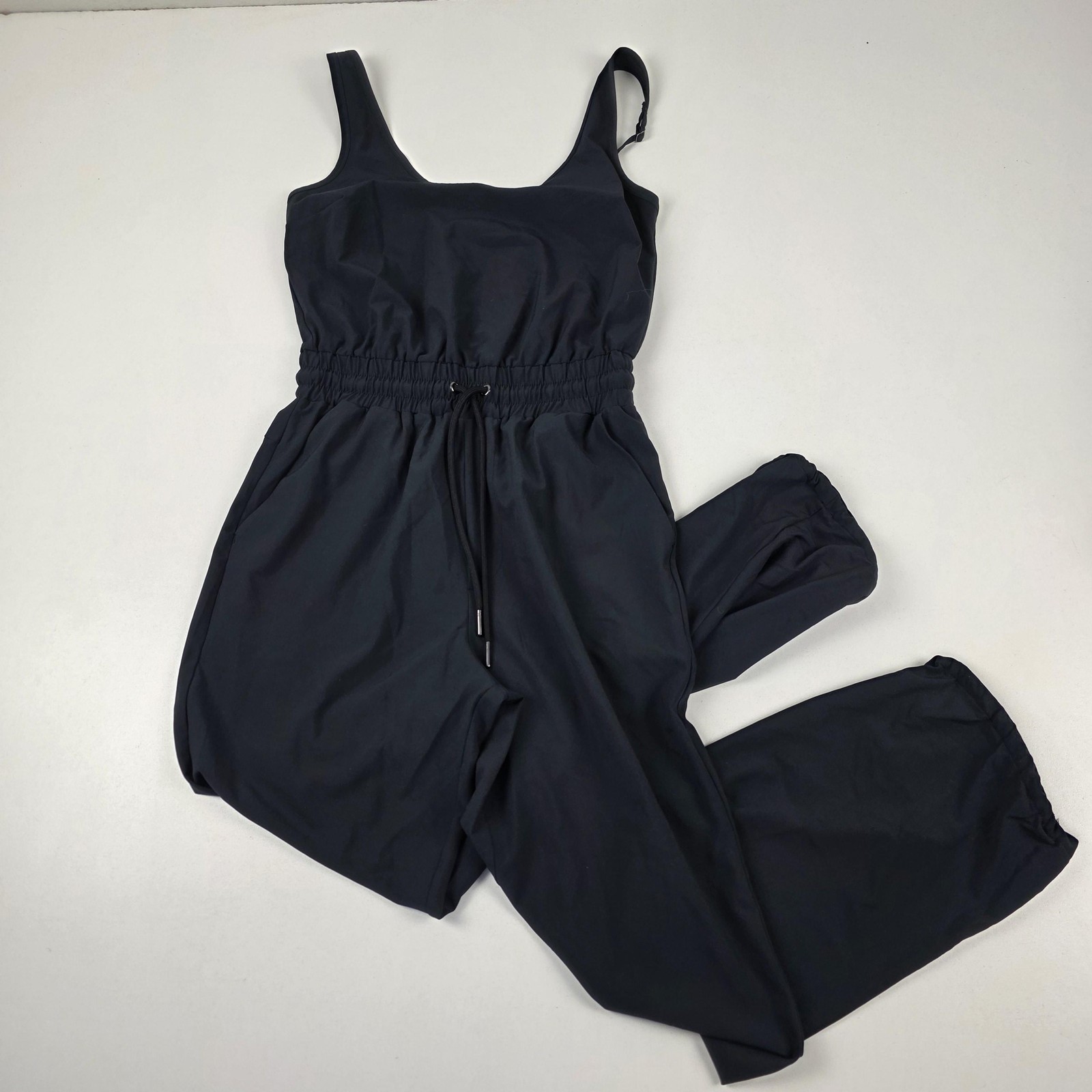 Abercrombie & Fitch Jumpsuit Womens XS Black Adjustable Straps Elastic Waist